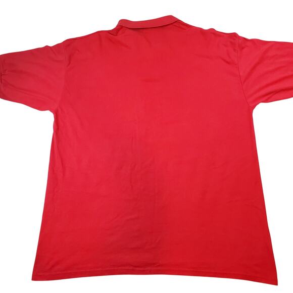 Vintage 90's Harley Davidson Red Firefighter Polo Plain Men's Shirt 2X Collared - Picture 7 of 9